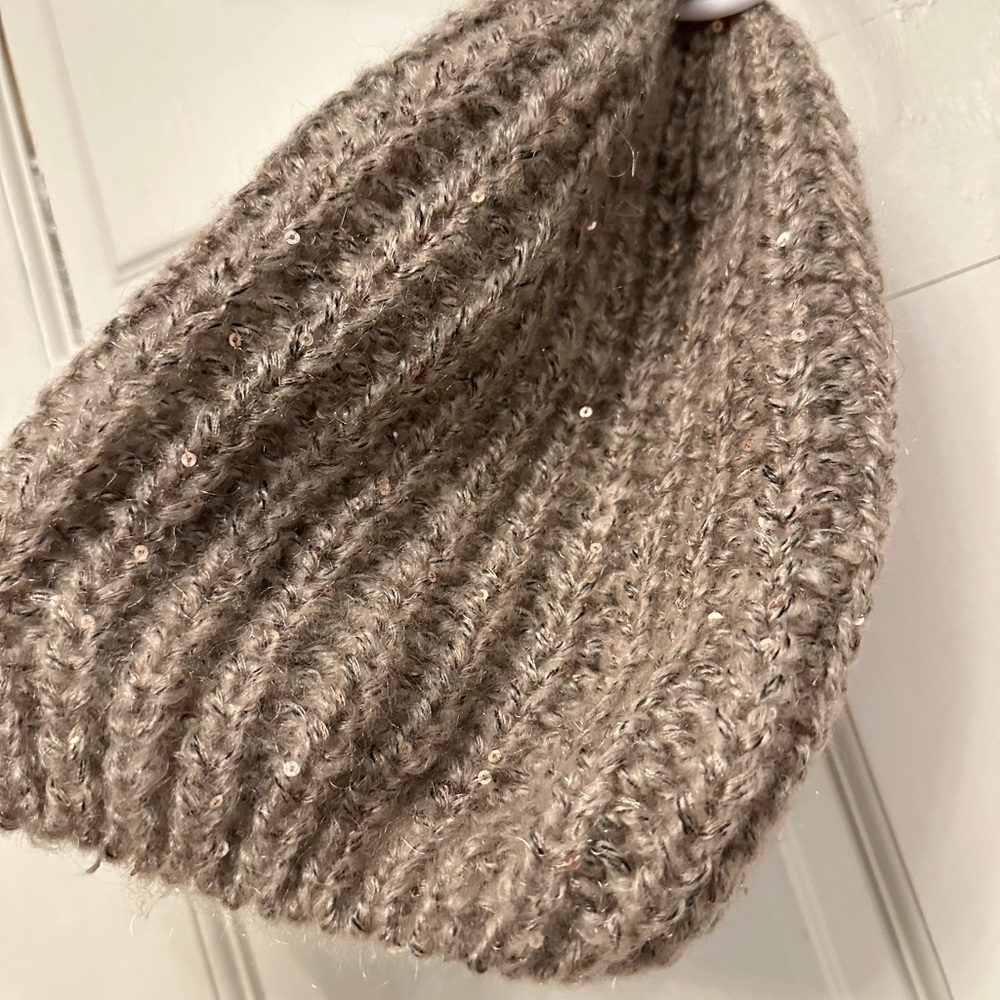 Cozy Knit Sequin Beanie